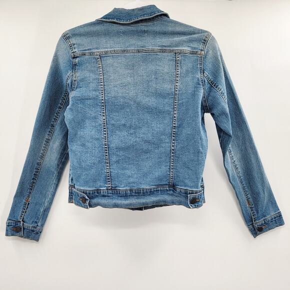 Max Jeans Blue Medium Wash Button-Up Denim Jean Trucker Jacket Women's Size S - Picture 2 of 9